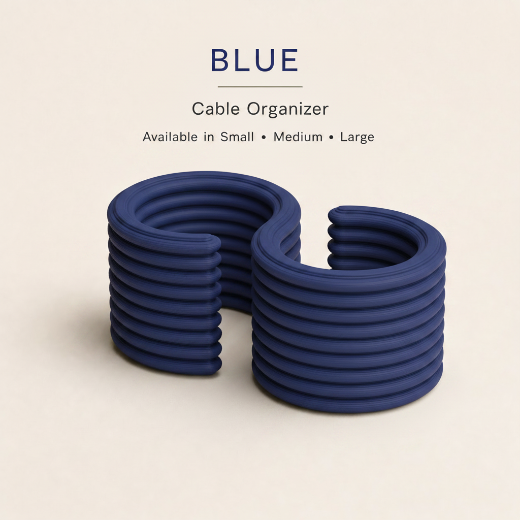3 Pack S Shape Cable Organizers | Minimalist Cord Wraps for Charging Cables