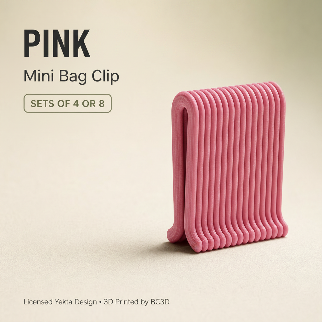 Mini Bag Clips – Reusable Snack & Food Bag Sealing Clips – 4 or 8 Piece Set