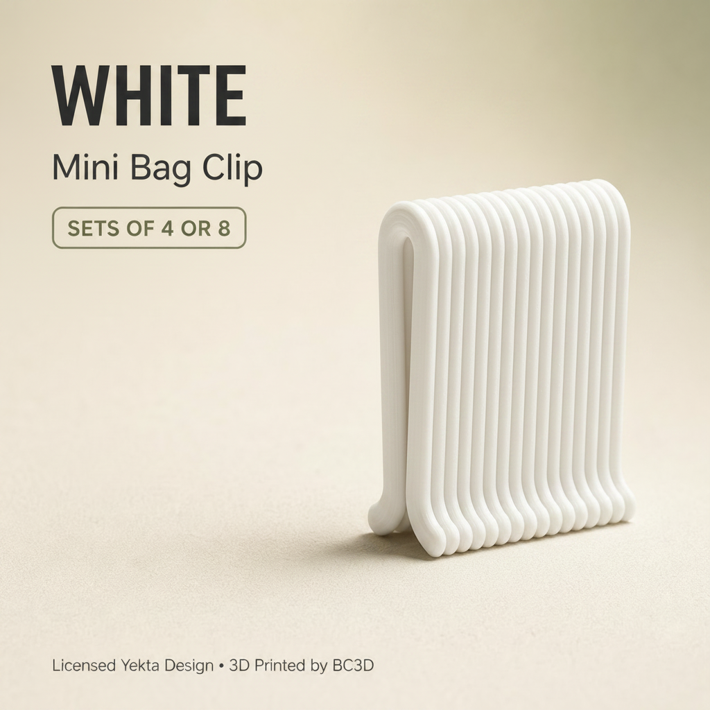 Mini Bag Clips – Reusable Snack & Food Bag Sealing Clips – 4 or 8 Piece Set