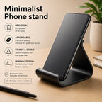 Minimalist Phone Stand – Modern 3D Printed Smartphone Holder