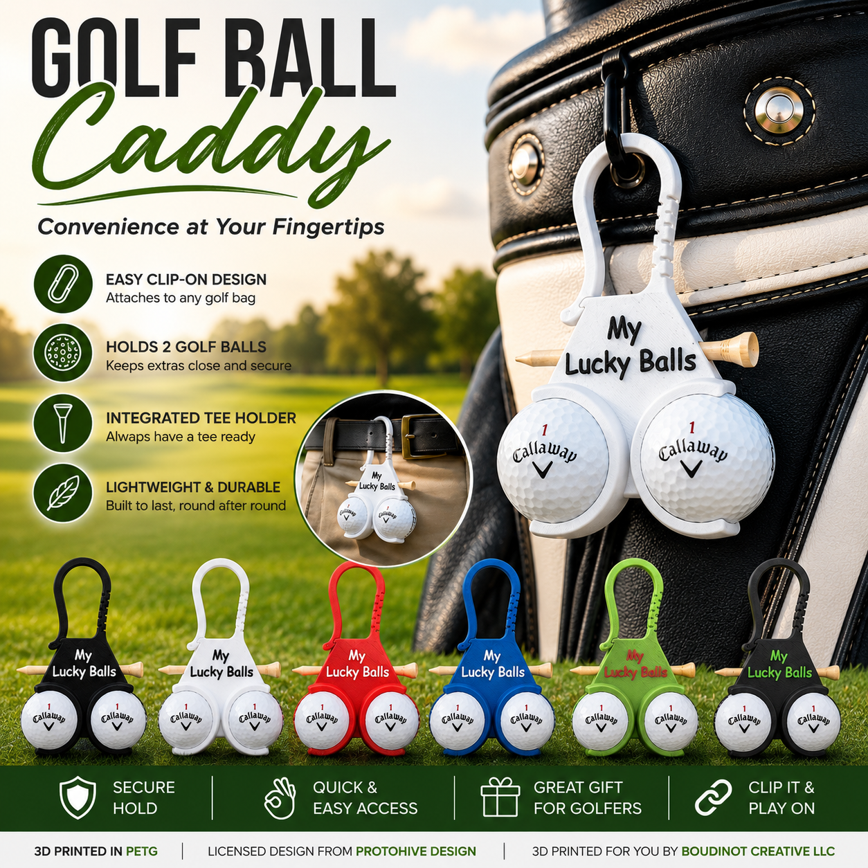 My Lucky Balls - Golf Ball Caddy