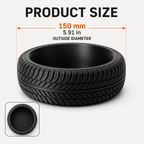 3D Printed Tire Bowl, Black Automotive Catchall and Desktop Organizer