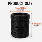 Black Tire Stack Pen Holder, 3D Printed Automotive Desk Organizer