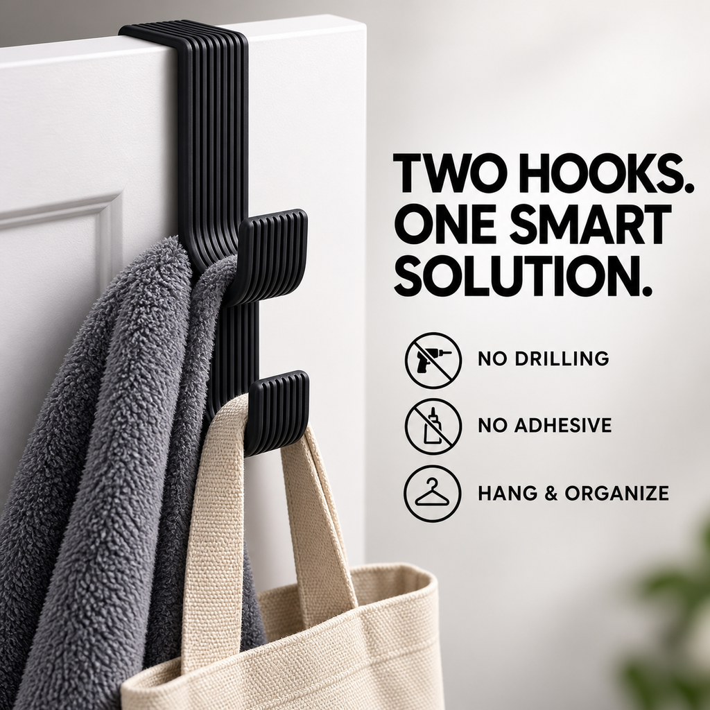 Modern Double Door Hook, Made to Order Over-Door Organizer