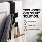 Modern Double Door Hook, Made to Order Over-Door Organizer