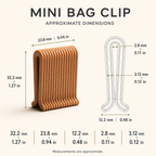 Mini Bag Clips – Reusable Snack & Food Bag Sealing Clips – 4 or 8 Piece Set