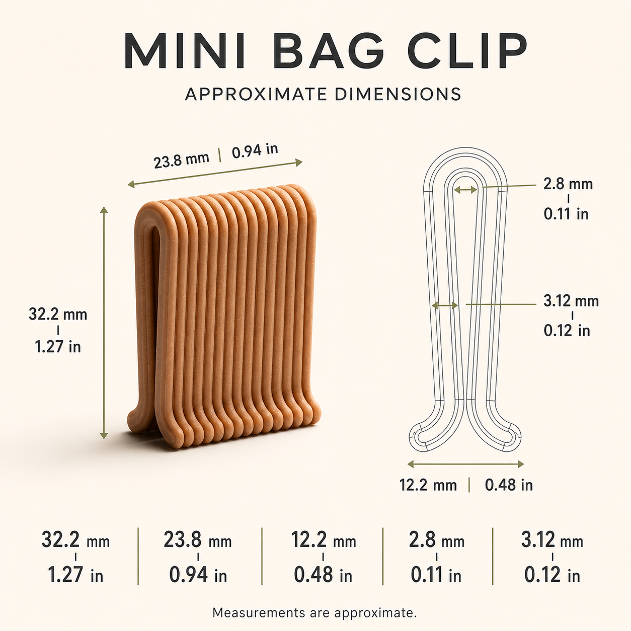 Mini Bag Clips – Reusable Snack & Food Bag Sealing Clips – 4 or 8 Piece Set