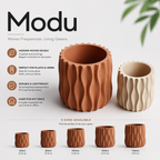 Modu Modern Planter | Elegant 3D Printed Planter for Houseplants & Herbs