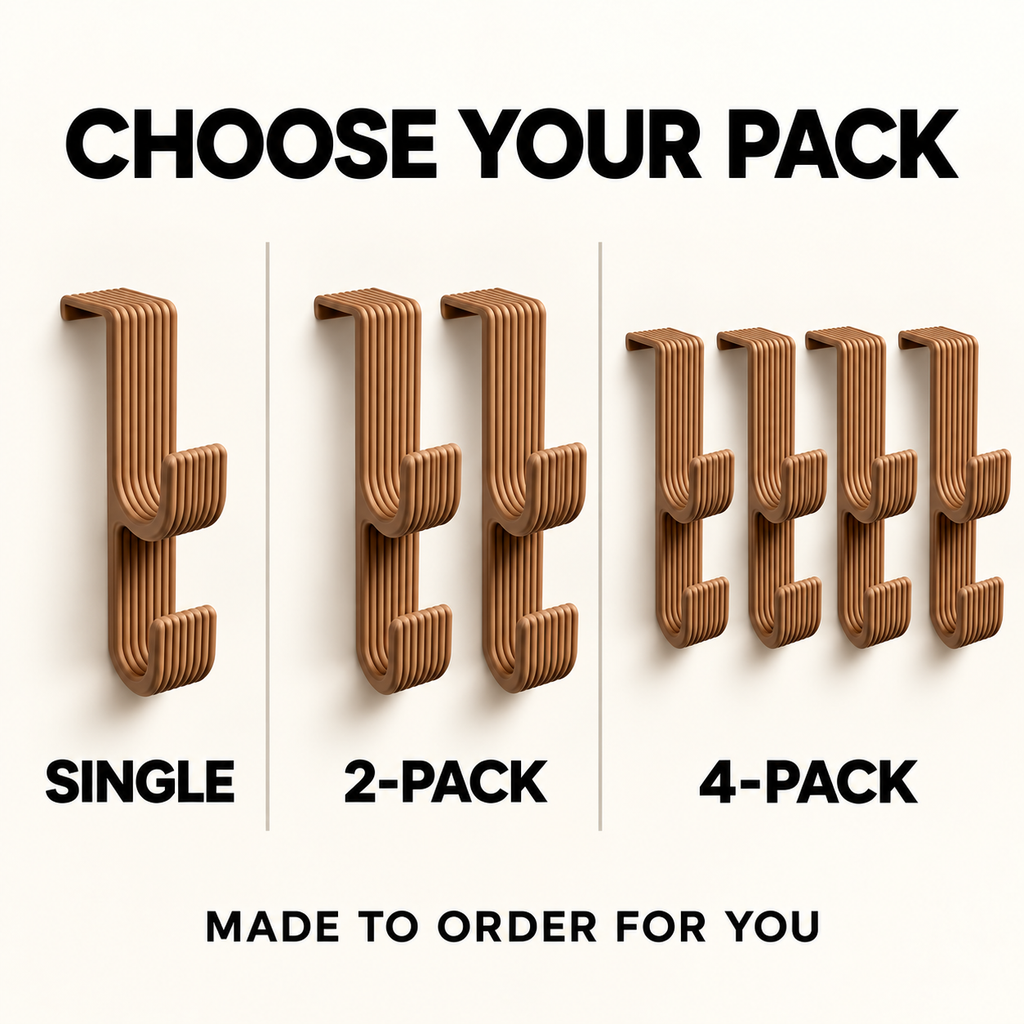 Modern Double Door Hook, Made to Order Over-Door Organizer