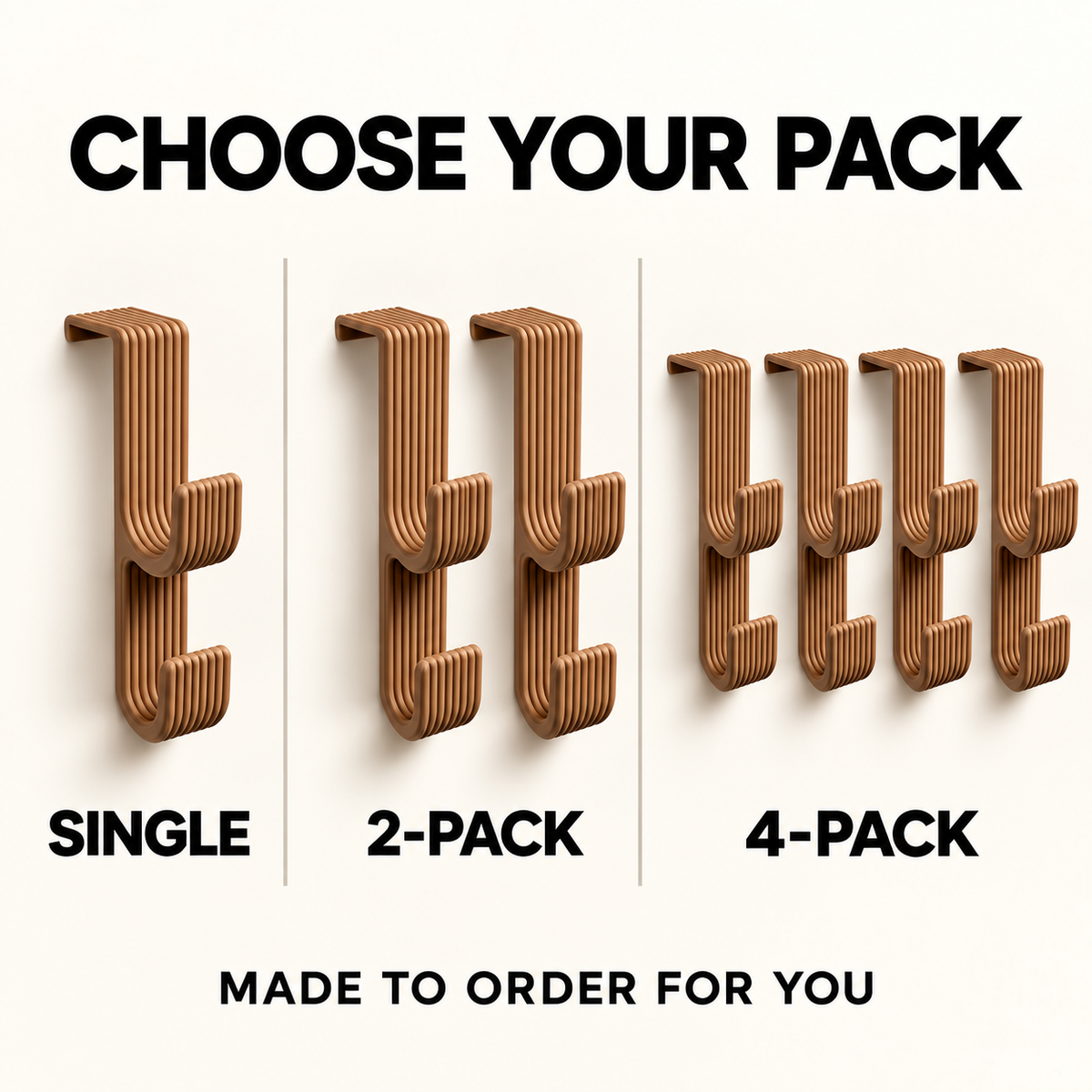 Modern Double Door Hook, Made to Order Over-Door Organizer