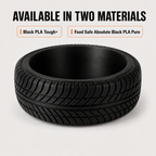 3D Printed Tire Bowl, Black Automotive Catchall and Desktop Organizer