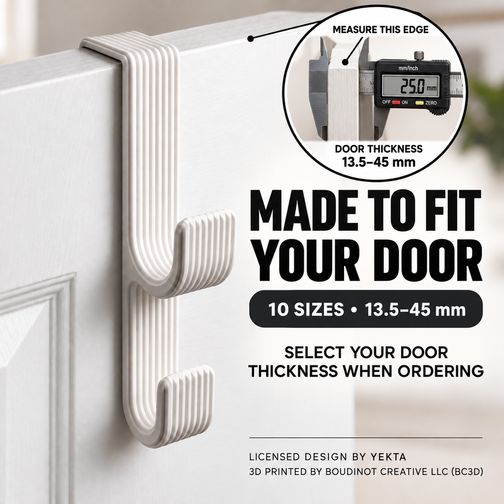 Modern Double Door Hook, Made to Order Over-Door Organizer