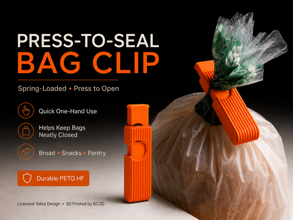 Press-to-Seal Bag Clip | Spring-Loaded Food Sealing Clip