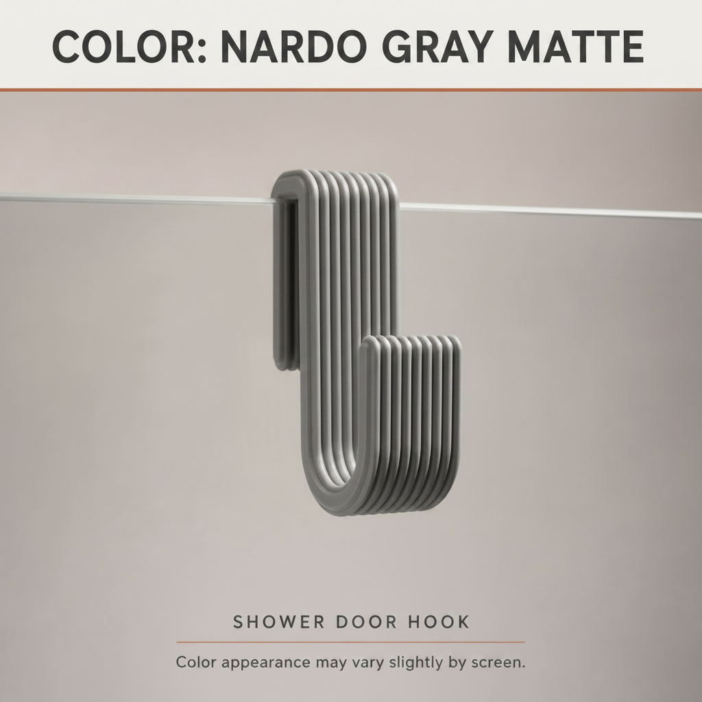 Shower Door Hook | Bathroom Towel Hanger - 8 SIZES