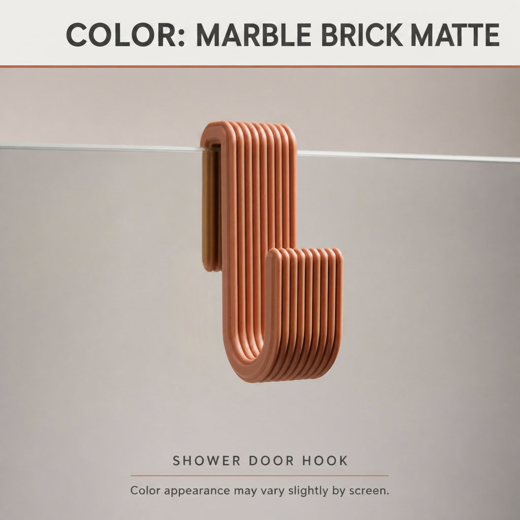 Shower Door Hook | Bathroom Towel Hanger - 8 SIZES