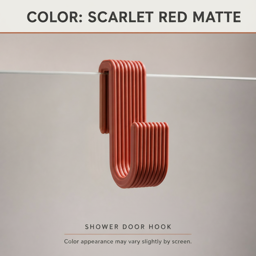 Shower Door Hook | Bathroom Towel Hanger - 8 SIZES