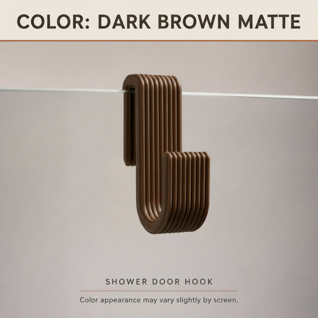 Shower Door Hook | Bathroom Towel Hanger - 8 SIZES