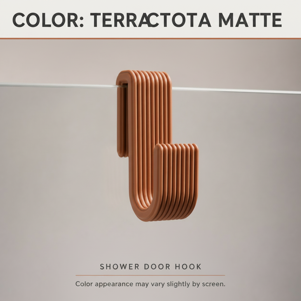 Shower Door Hook | Bathroom Towel Hanger - 8 SIZES