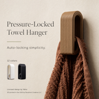 Pressure-Locked Towel Hanger | Auto-Locking Wall Towel Holder