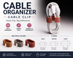 3 Pack Cable Organizers | Minimalist Cord Wraps for Charging Cables