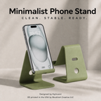 Minimalist Phone Stand – Slim & Wide Options, Charging Cable Slot