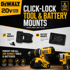 DeWalt 20V Tool and Battery Mounts - Click Lock