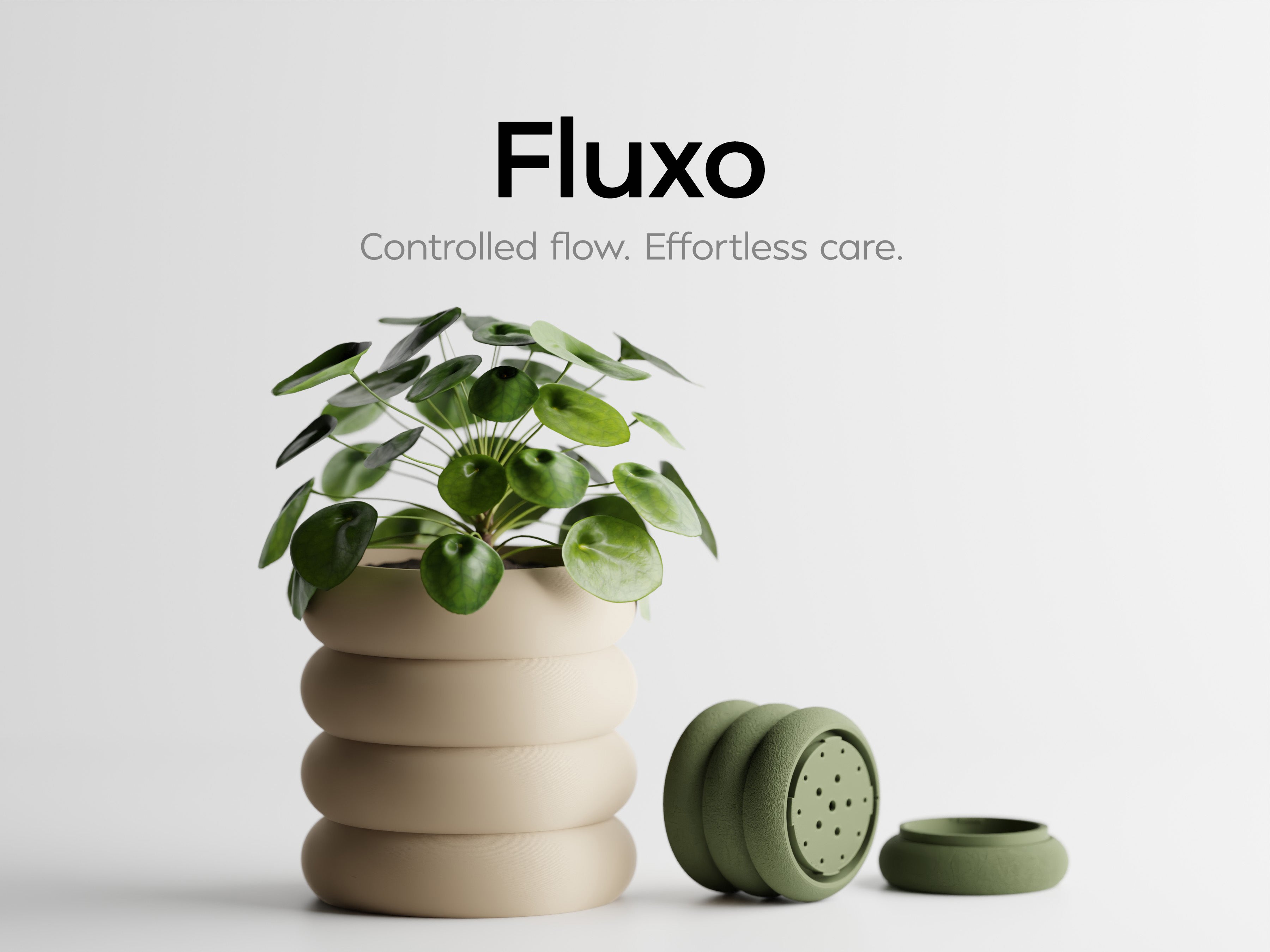 Fluxo Modular Planter with Drainage | 3D Printed Twist-Lock Planter | Modern Indoor Plant Pot
