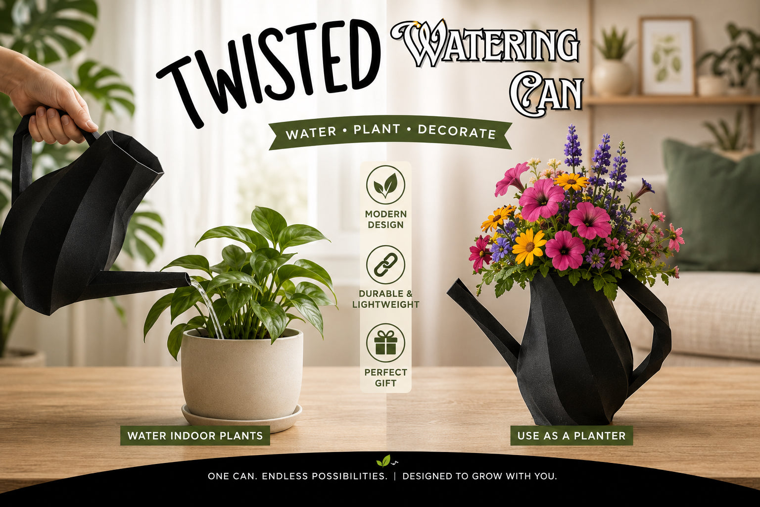 Twisted Watering Can