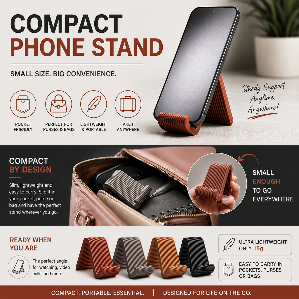 Minimalist Phone Stand – Compact Smartphone Holder