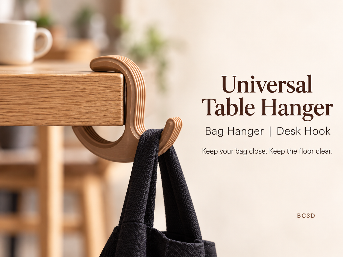 Universal Bag Hanger for Table or Desk | Purse, Backpack & Tote Hook ~ Regular or Longer