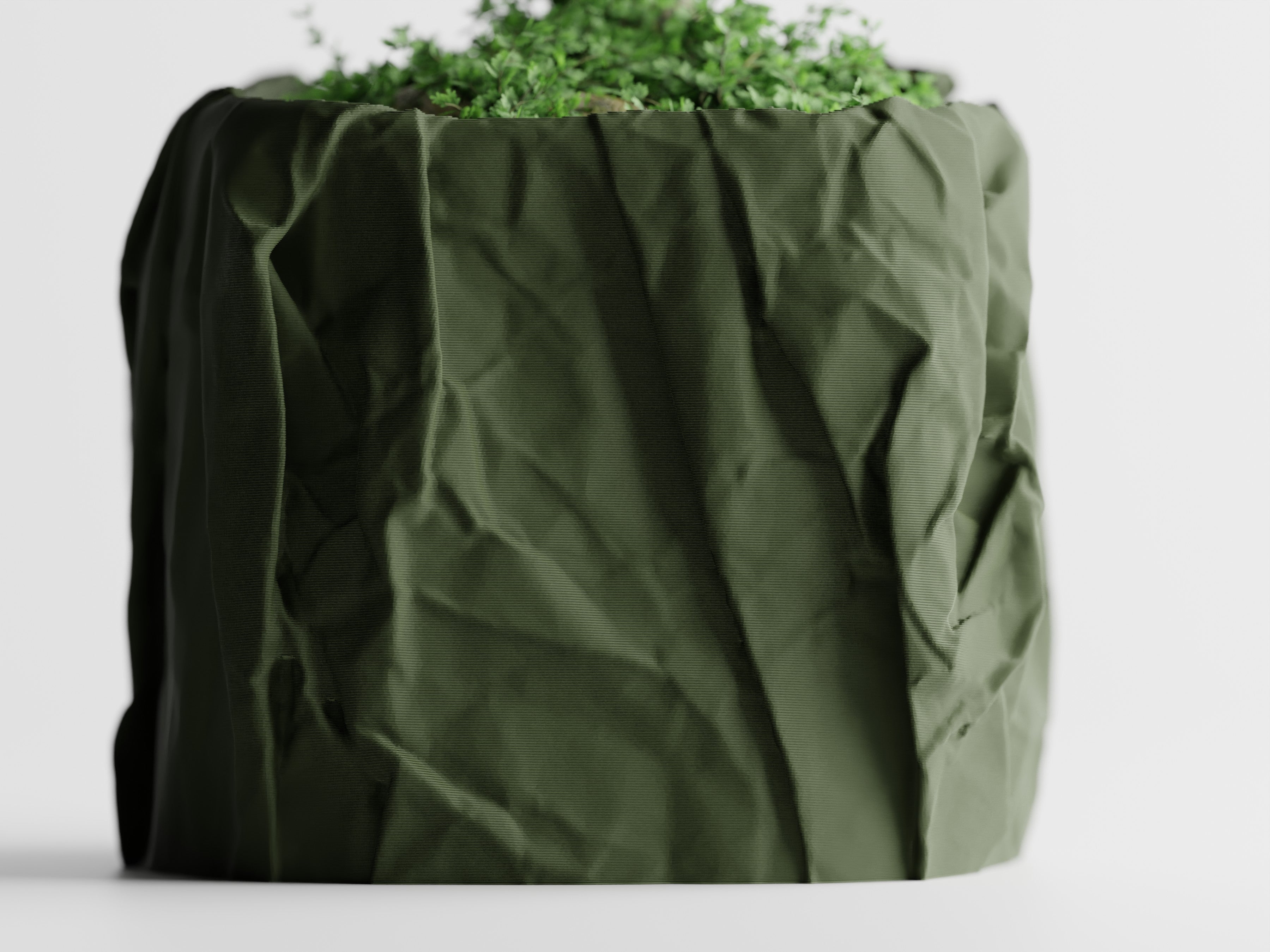 Crumpled Paper Planter Square