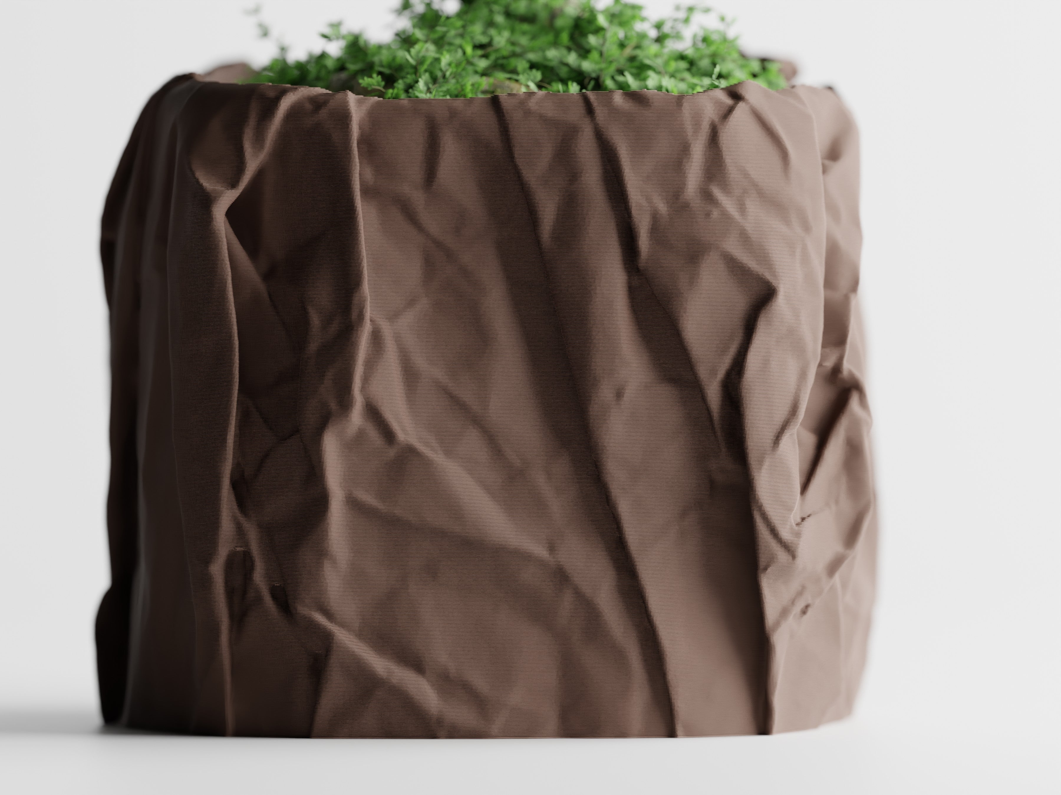 Crumpled Paper Planter Square