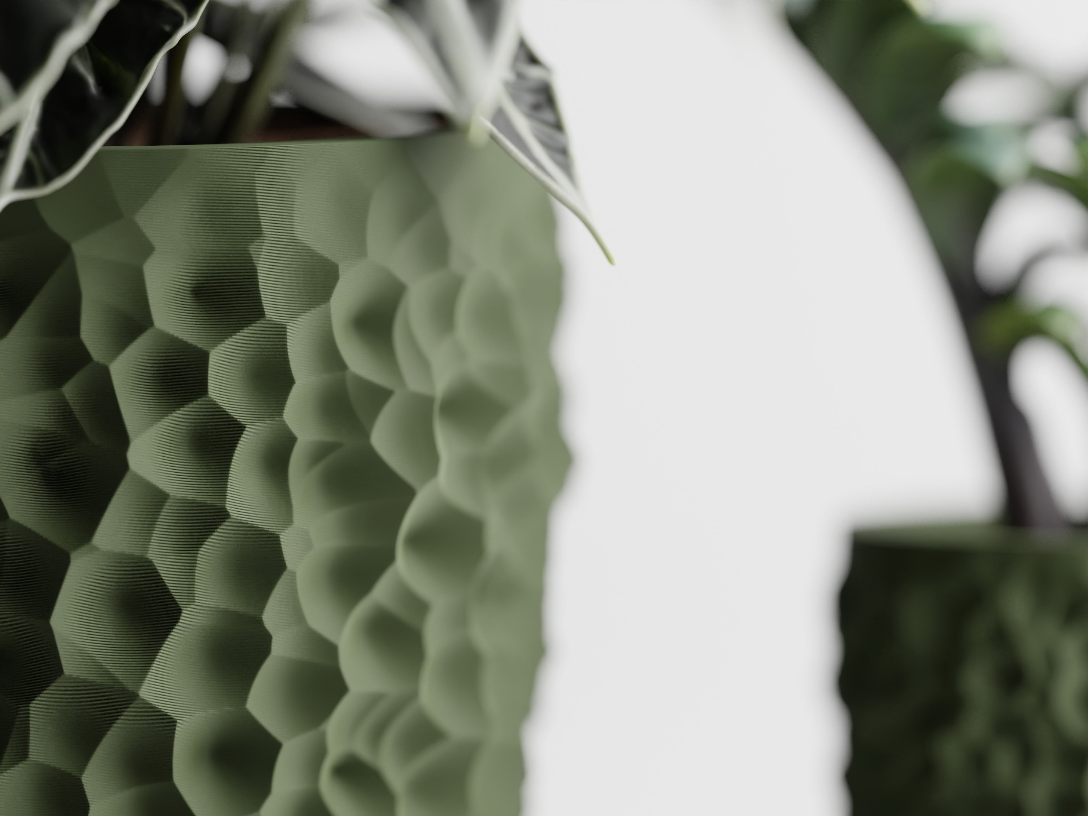 Cratera Geometric Planter – Modern 3D Printed Indoor Plant Pot