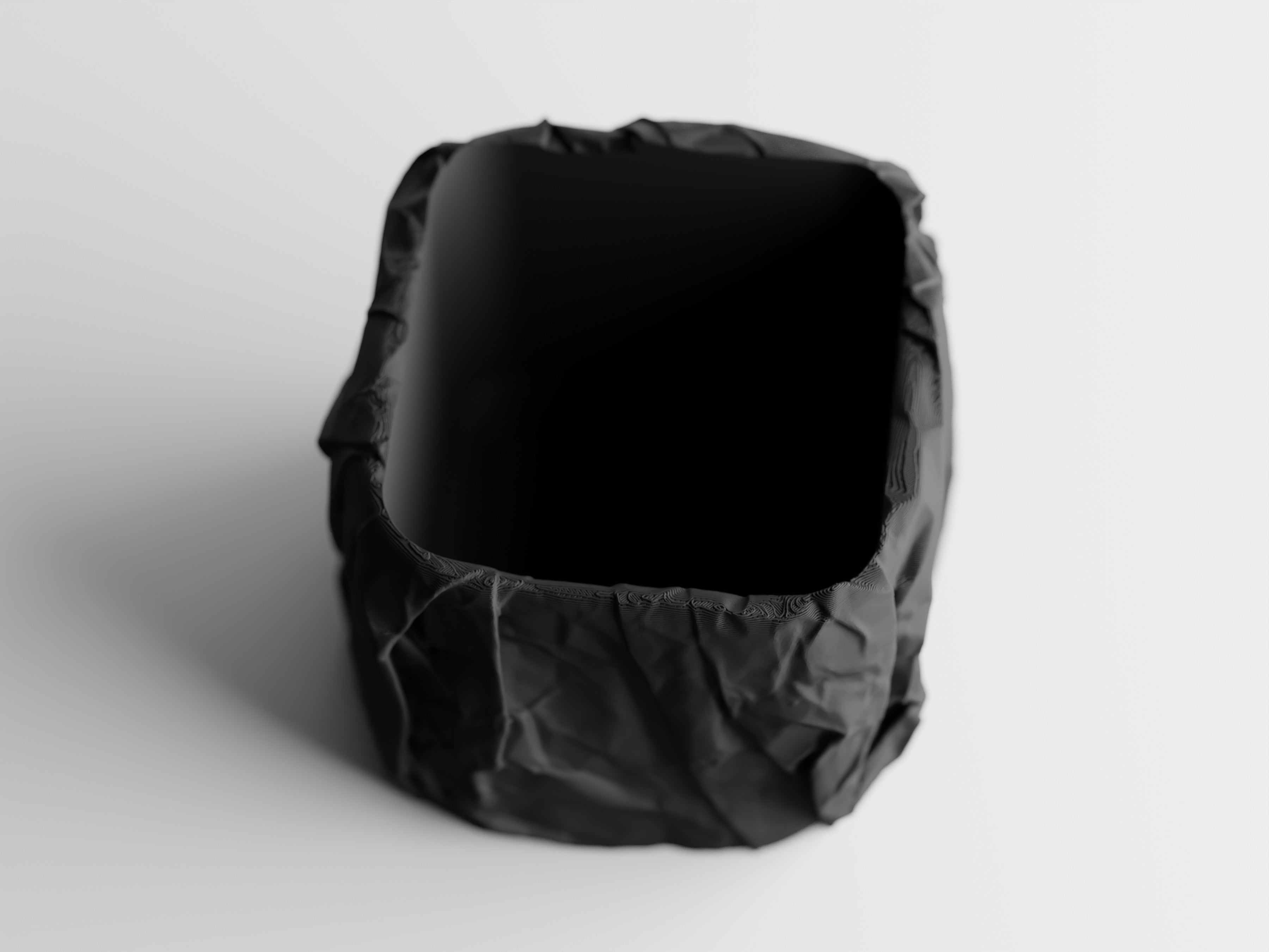 Crumpled Paper Planter Square