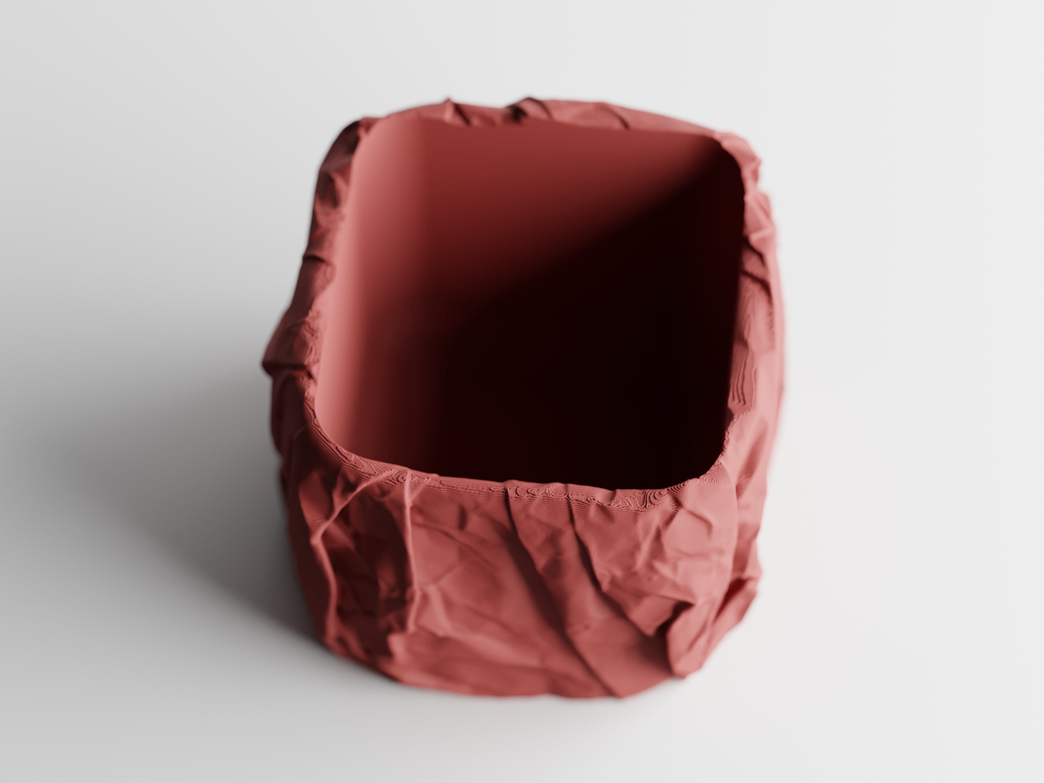 Crumpled Paper Planter Square