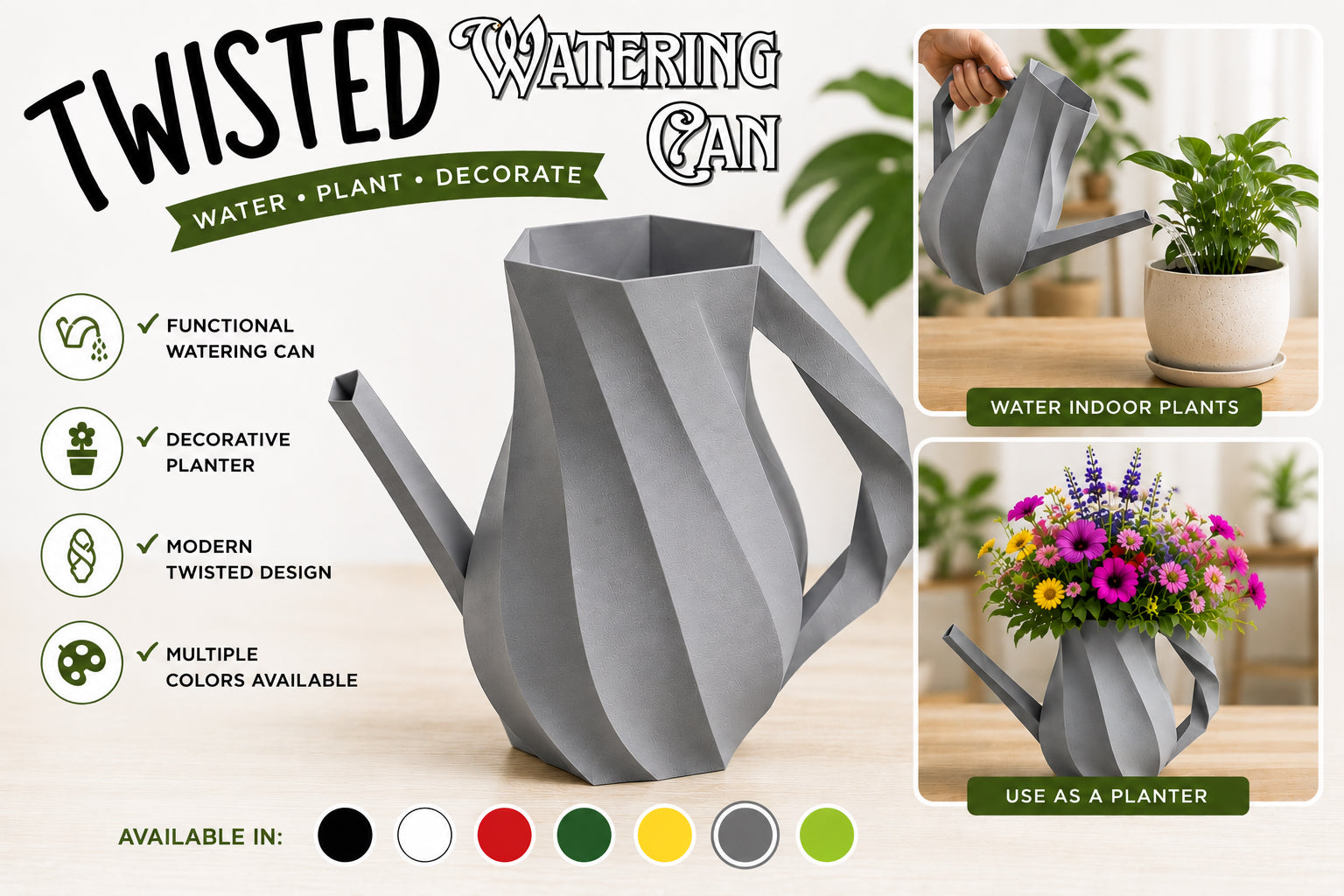 Twisted Watering Can