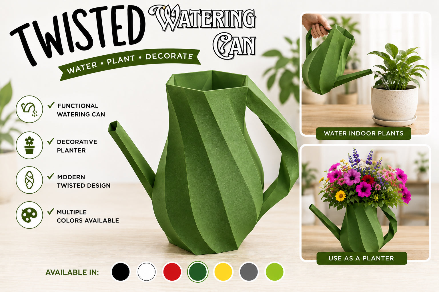 Twisted Watering Can