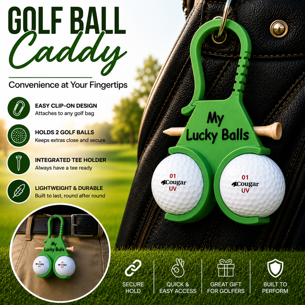 My Lucky Balls - Golf Ball Caddy