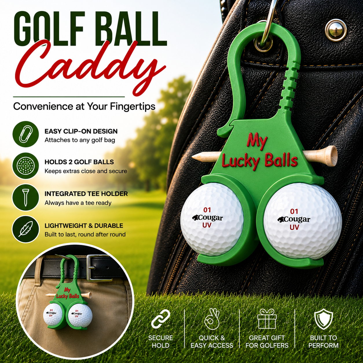 My Lucky Balls - Golf Ball Caddy