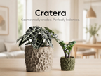 Cratera Geometric Planter – Modern 3D Printed Indoor Plant Pot