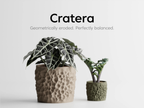 Cratera Geometric Planter – Modern 3D Printed Indoor Plant Pot