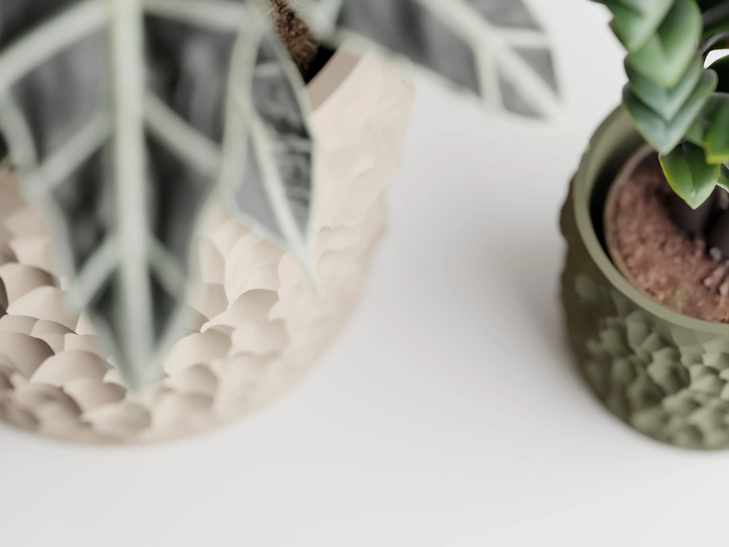 Cratera Geometric Planter – Modern 3D Printed Indoor Plant Pot