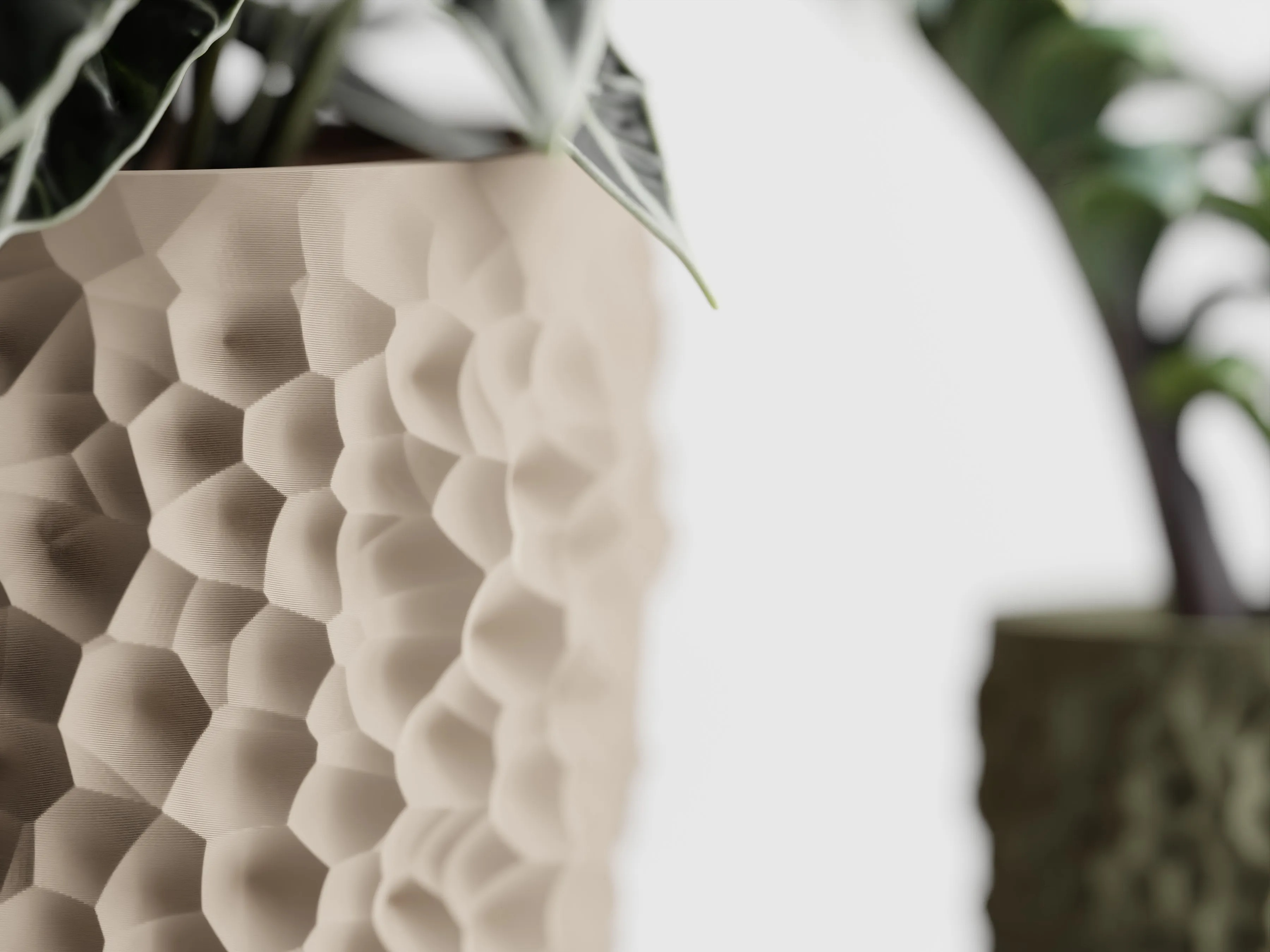 Cratera Geometric Planter – Modern 3D Printed Indoor Plant Pot