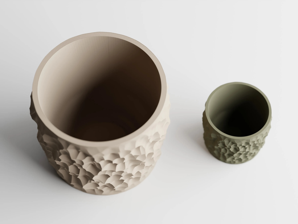 Cratera Geometric Planter – Modern 3D Printed Indoor Plant Pot