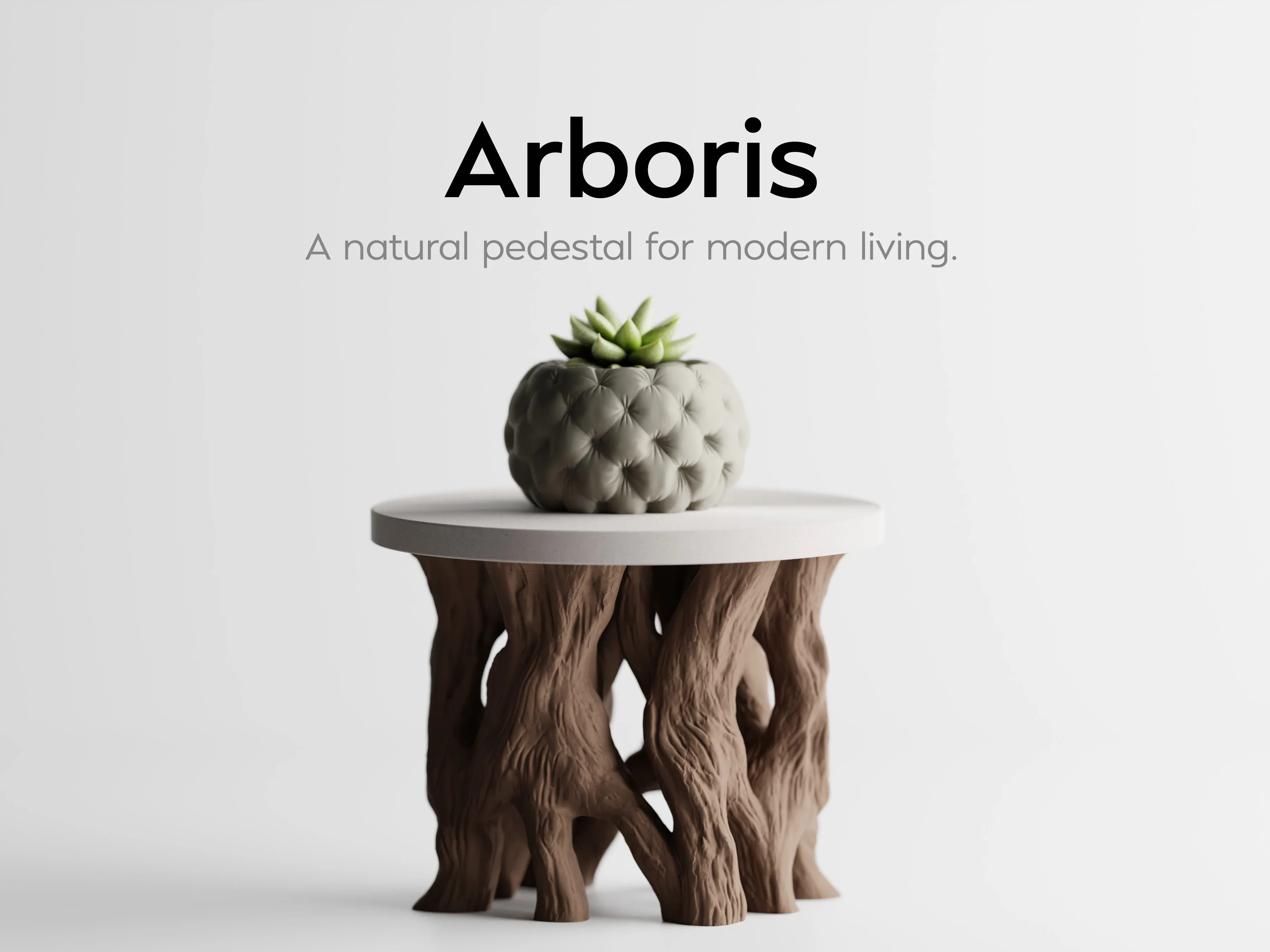 Arboris 3D Printed Plant Stand, Modular Planter Pedestal