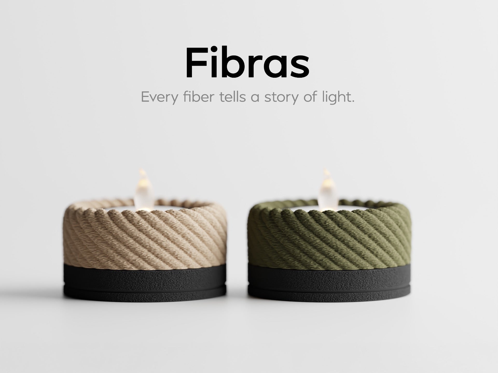 Fibras Rope Tealight Holder | Modern 3D Printed Candle Decor