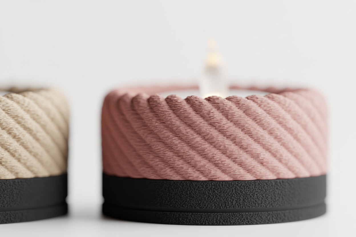 Fibras Rope Tealight Holder | Modern 3D Printed Candle Decor