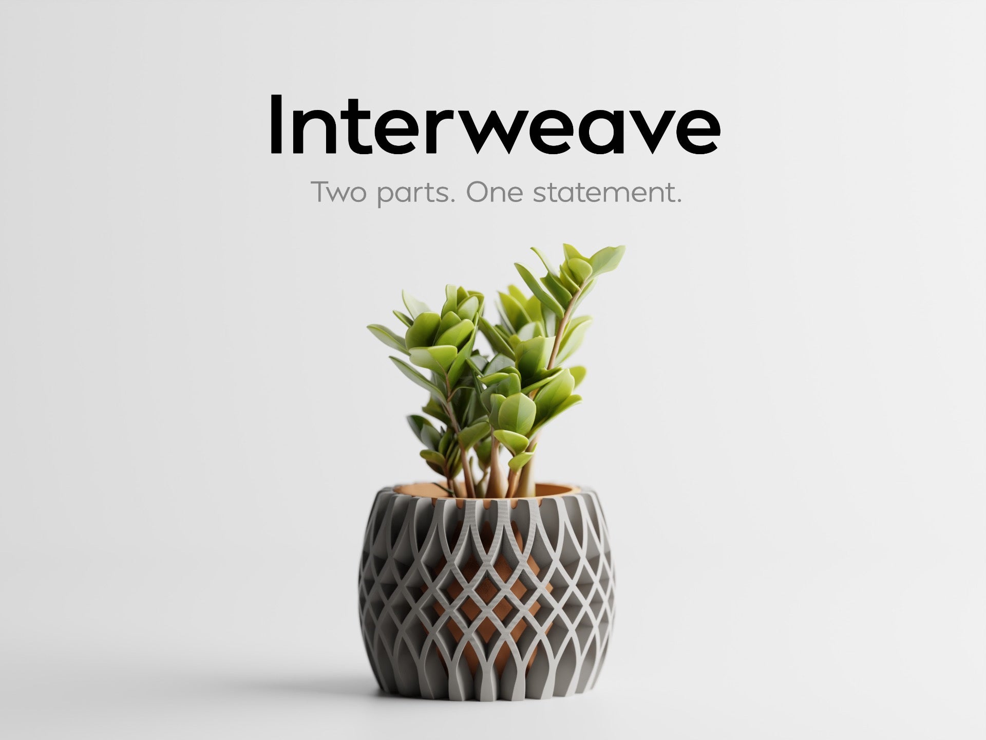 Interweave Planter – Two Part 3D Printed Modern Planter