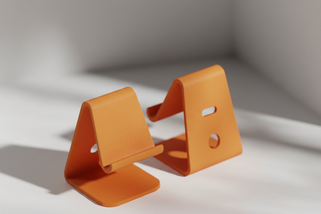 Minimalist Phone Stand – Slim & Wide Options, Charging Cable Slot