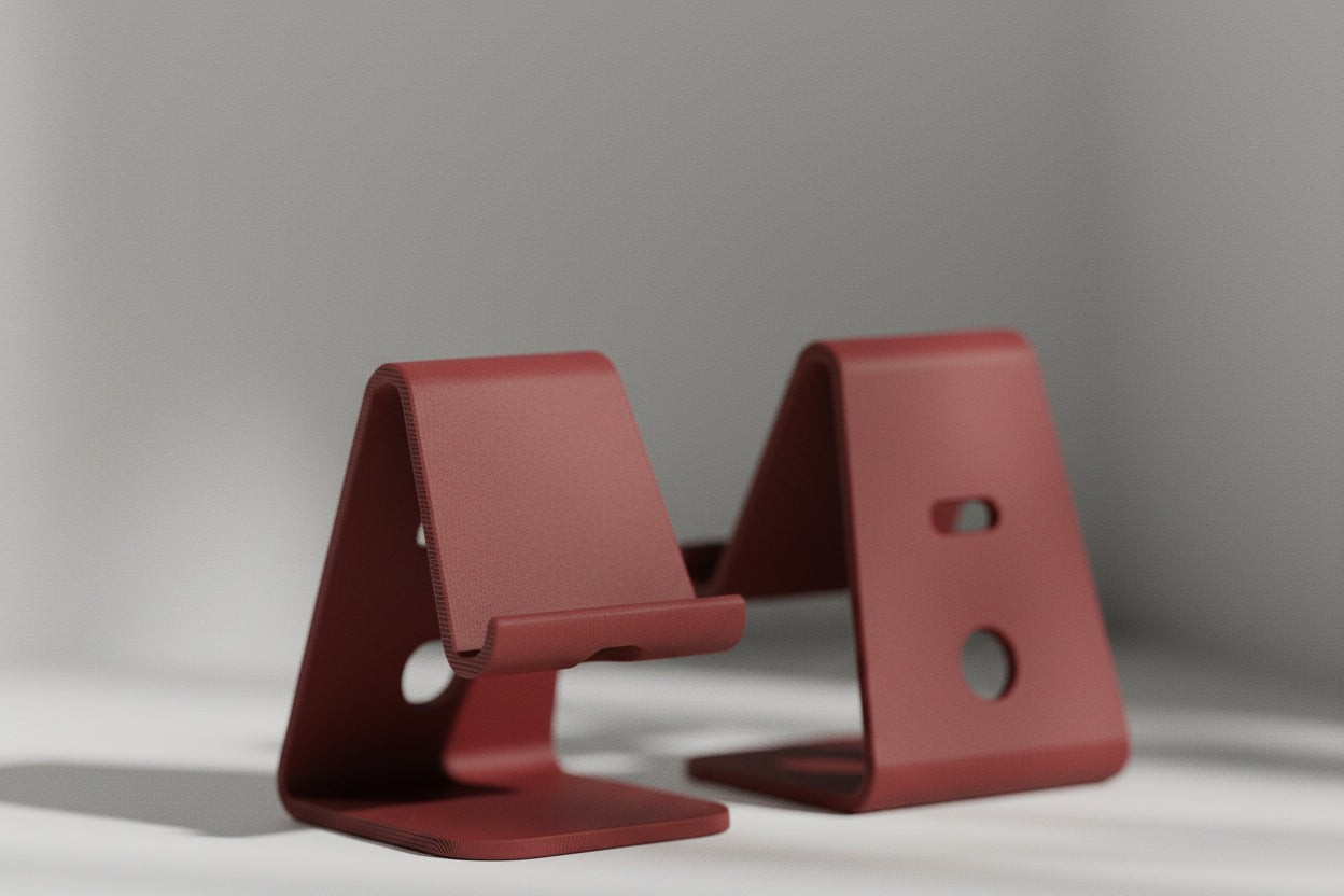 Minimalist Phone Stand – Slim & Wide Options, Charging Cable Slot